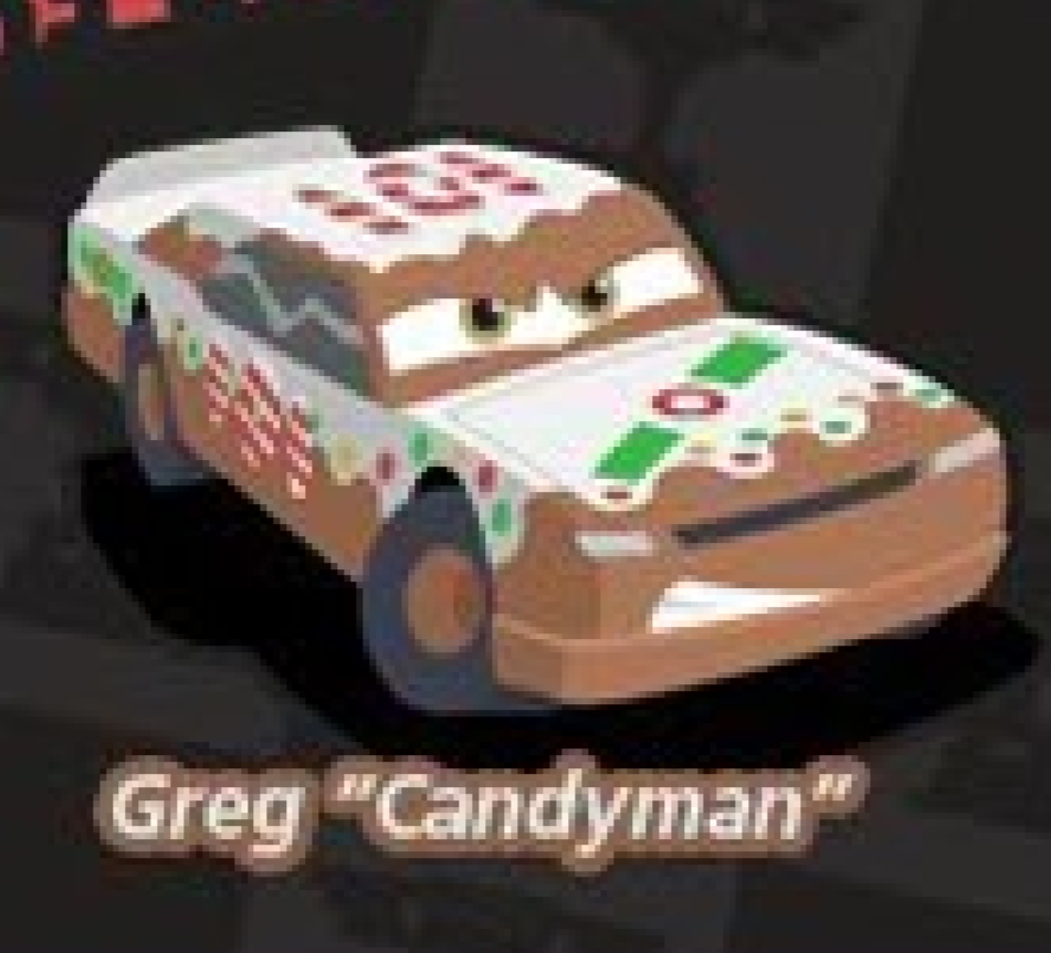 greg candyman pixar cars