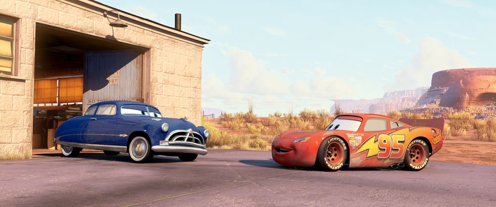 doc hudson and lightning mcqueen