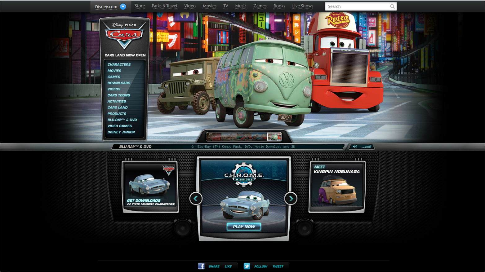 disney cars official website