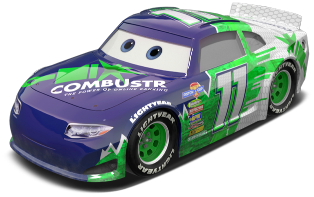 purple race car from cars 3