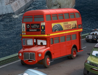 disney cars double decker bus
