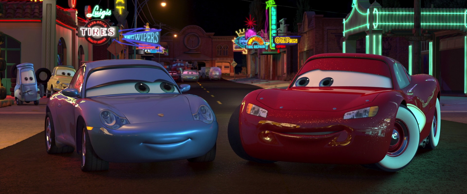 sally carrera and lightning mcqueen