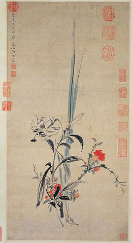 ファイル:Intimate Scenery of Pomegranate Blossoms by Lu Zhi.jpg