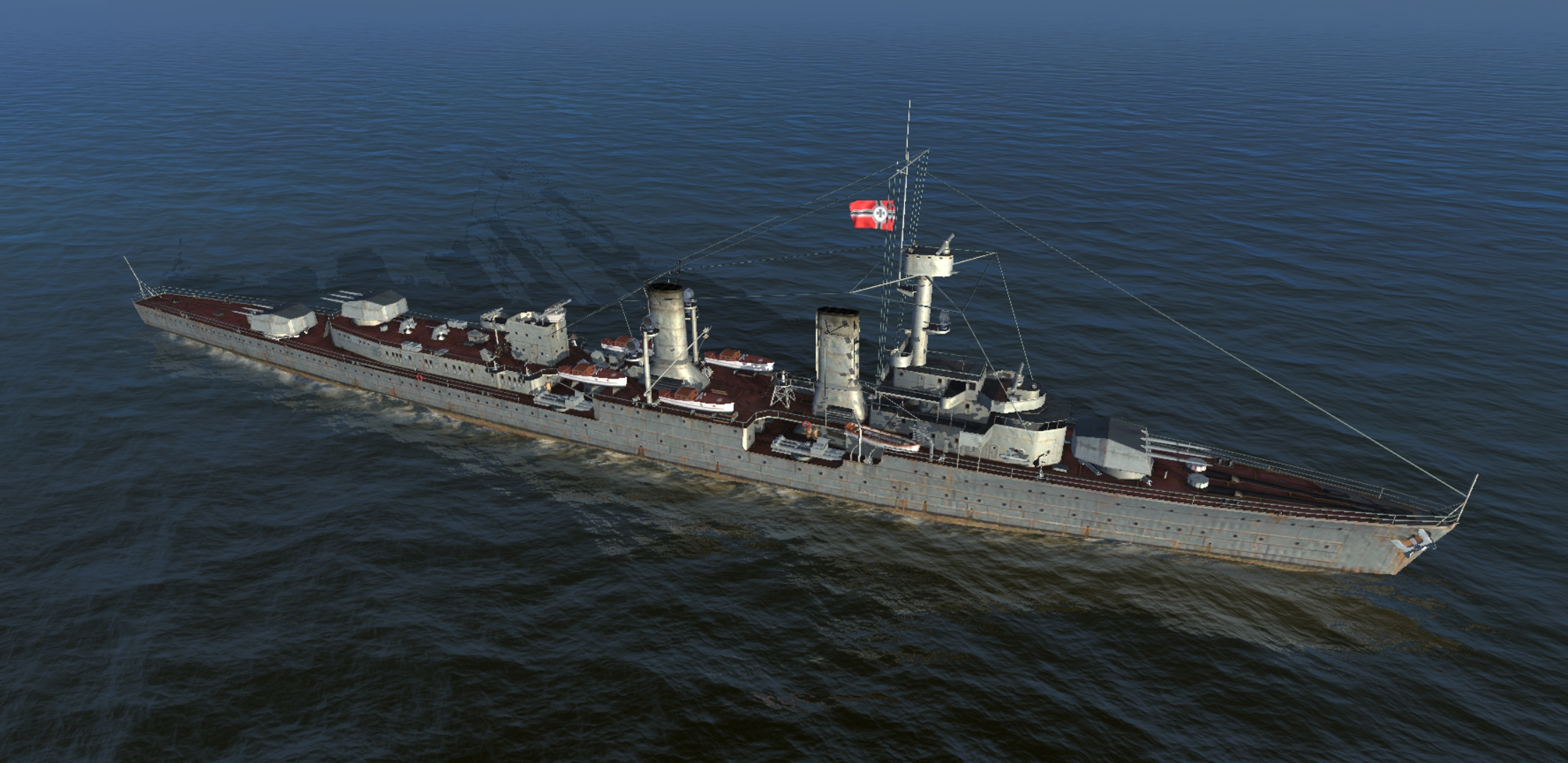 world of warships - konigsberg tier 5 german cruiser