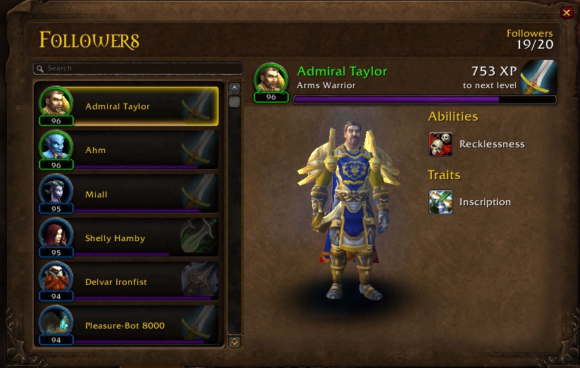 wow legion follower addon