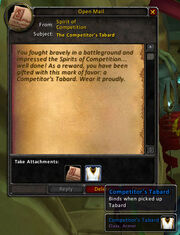 Competitor's Tabard mail