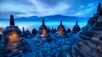 Borobudur-Temple-night