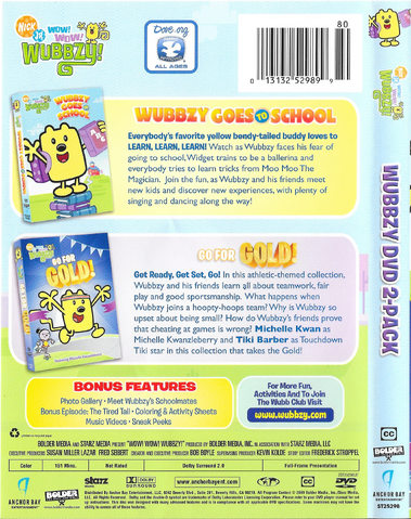 Image - Wubbzy DVD 2-Pack Artwork (Back and Side).png | Wubbzypedia ...