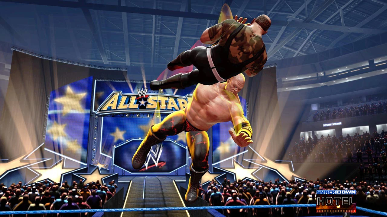 Image Kane chokeslams Sgt Slaughter at All Stars Arena.jpg WWE All