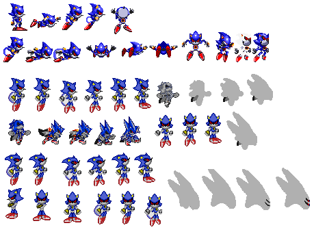 Image - Rainbow Metal Sonic (2016) Sprites.png | Www.dynapaul Wiki ...