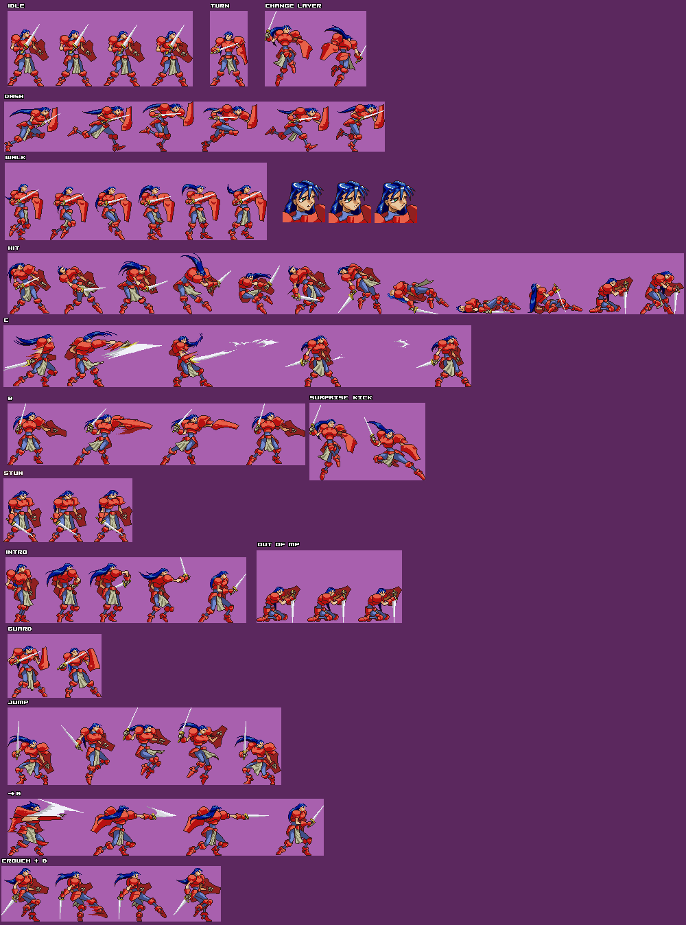 Guardian Heroes Sprites | Www.dynapaul Wiki | Fandom