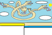 Four Headed Boa Constrictor attacking Konoha