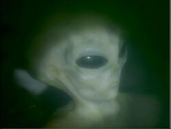 Alien body submerged underwater