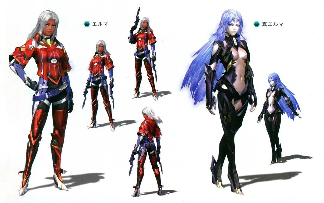 Image Elma offical artwork scan poses.JPG Xenoblade Wiki FANDOM