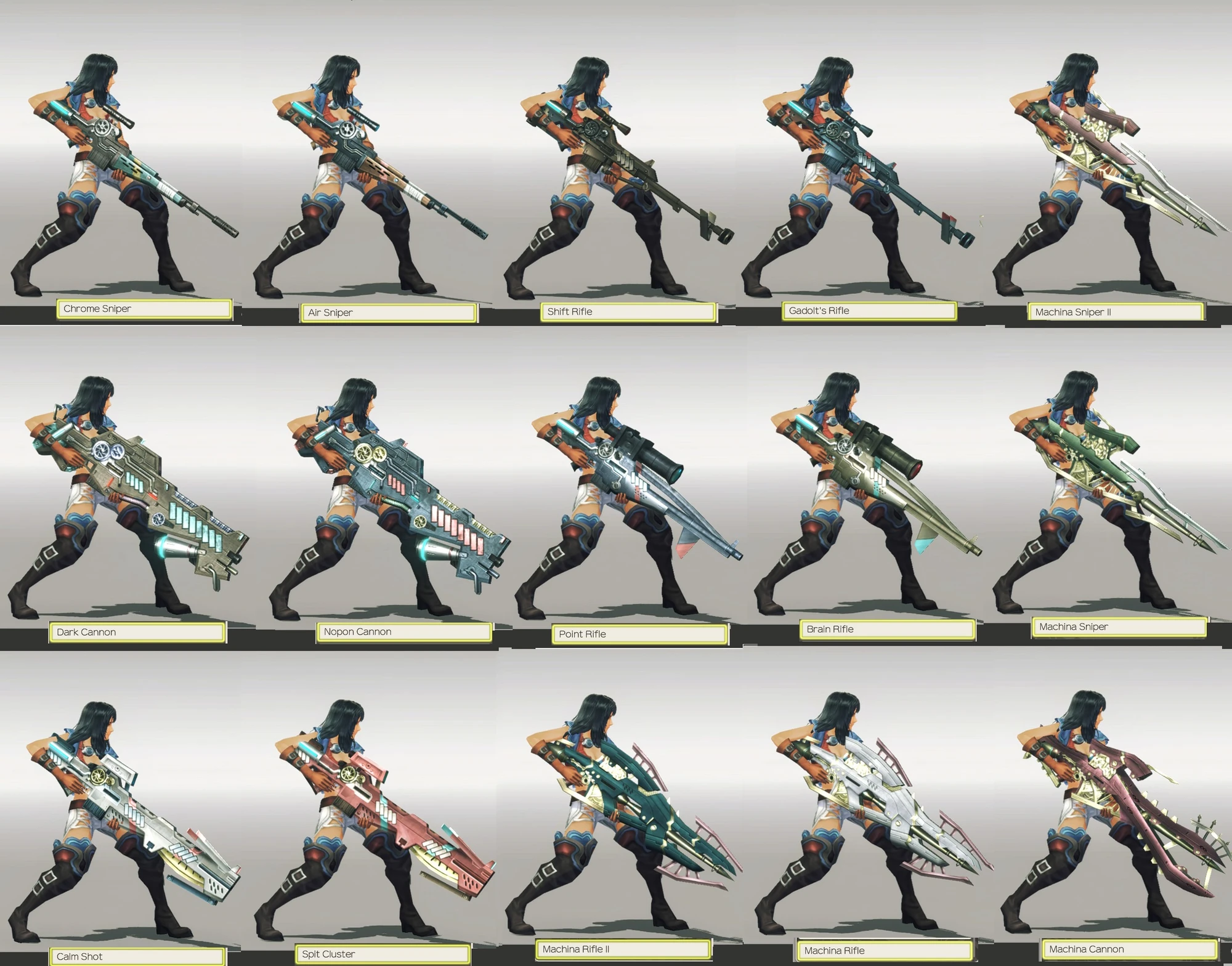 Weapons (XC1)/Ether Rifles Xenoblade Wiki Fandom