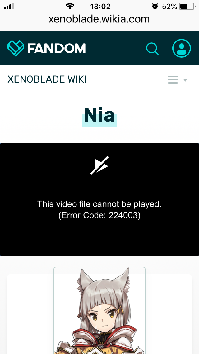 Nia S Page When Viewed On A Phone Spoiler Warning Fandom