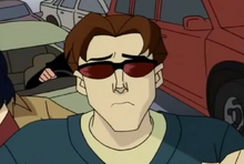 Scott reacts to car about to fall