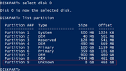 1-Initial Diskpart Output