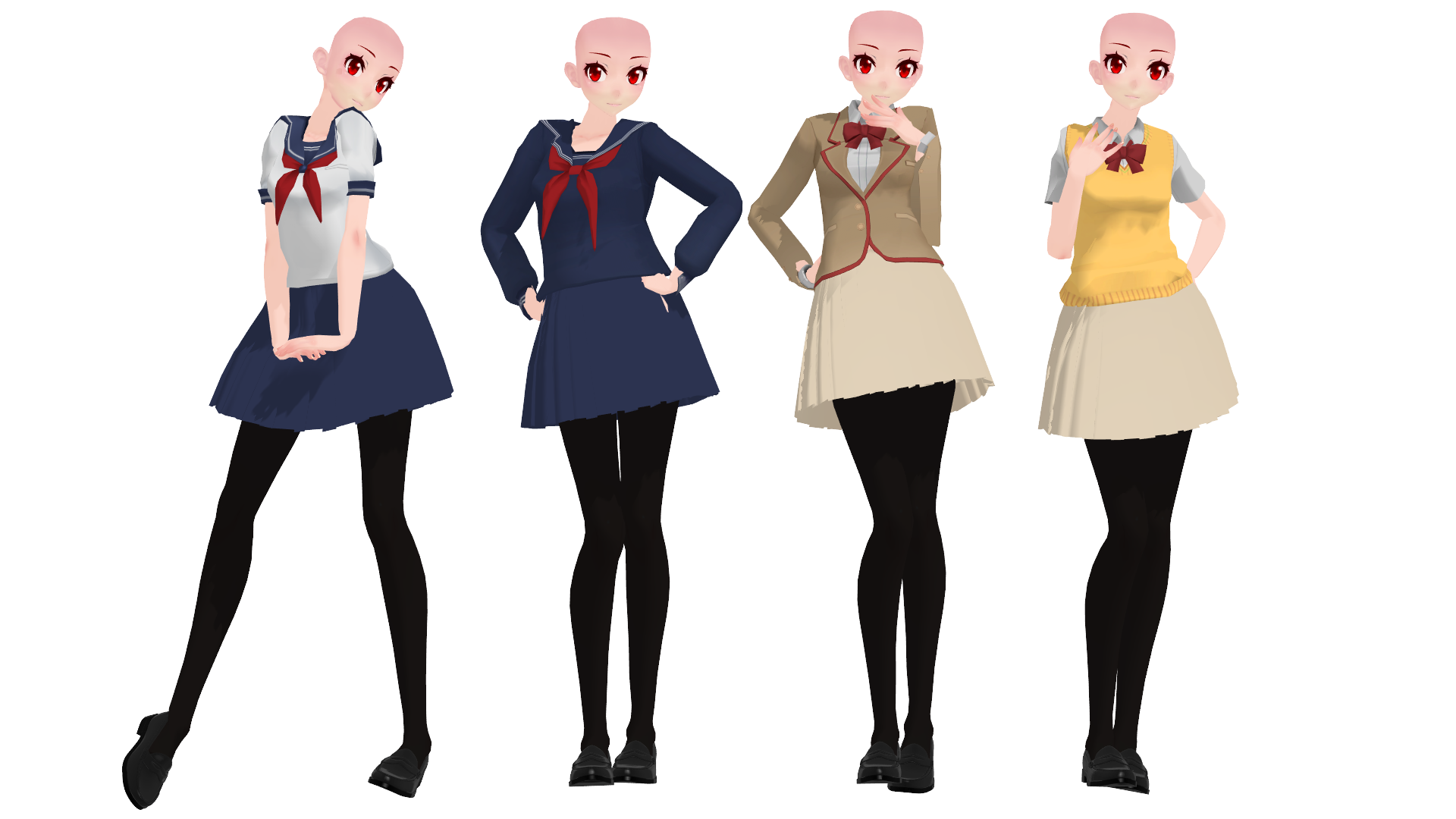 mmd base with outfit