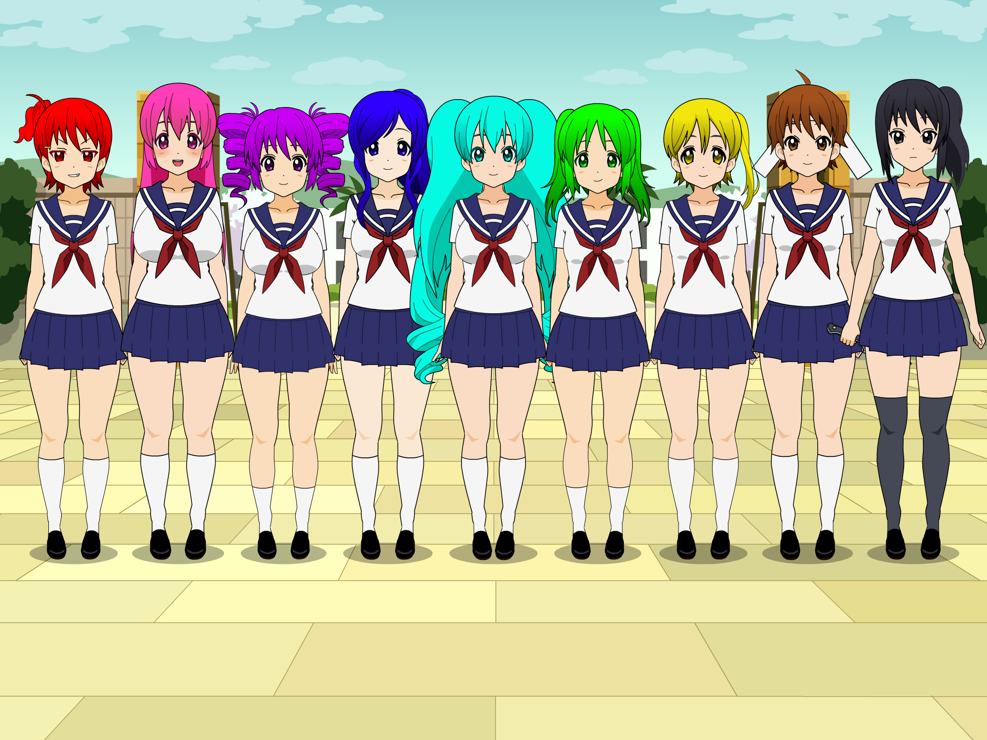 all characters from yandere simulator