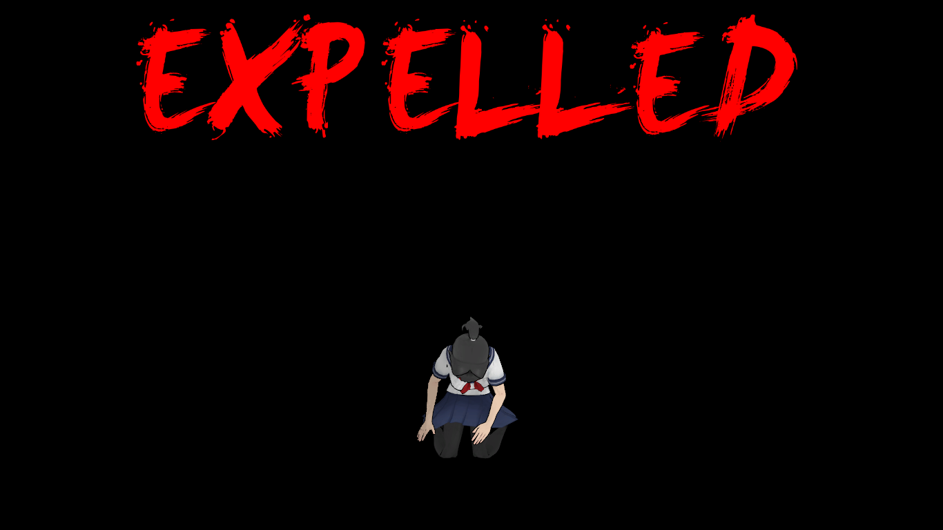 yandere simulator game over yandere simulator game over