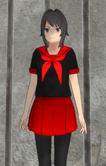 Yandere-chan w starym czerwonym uniformie