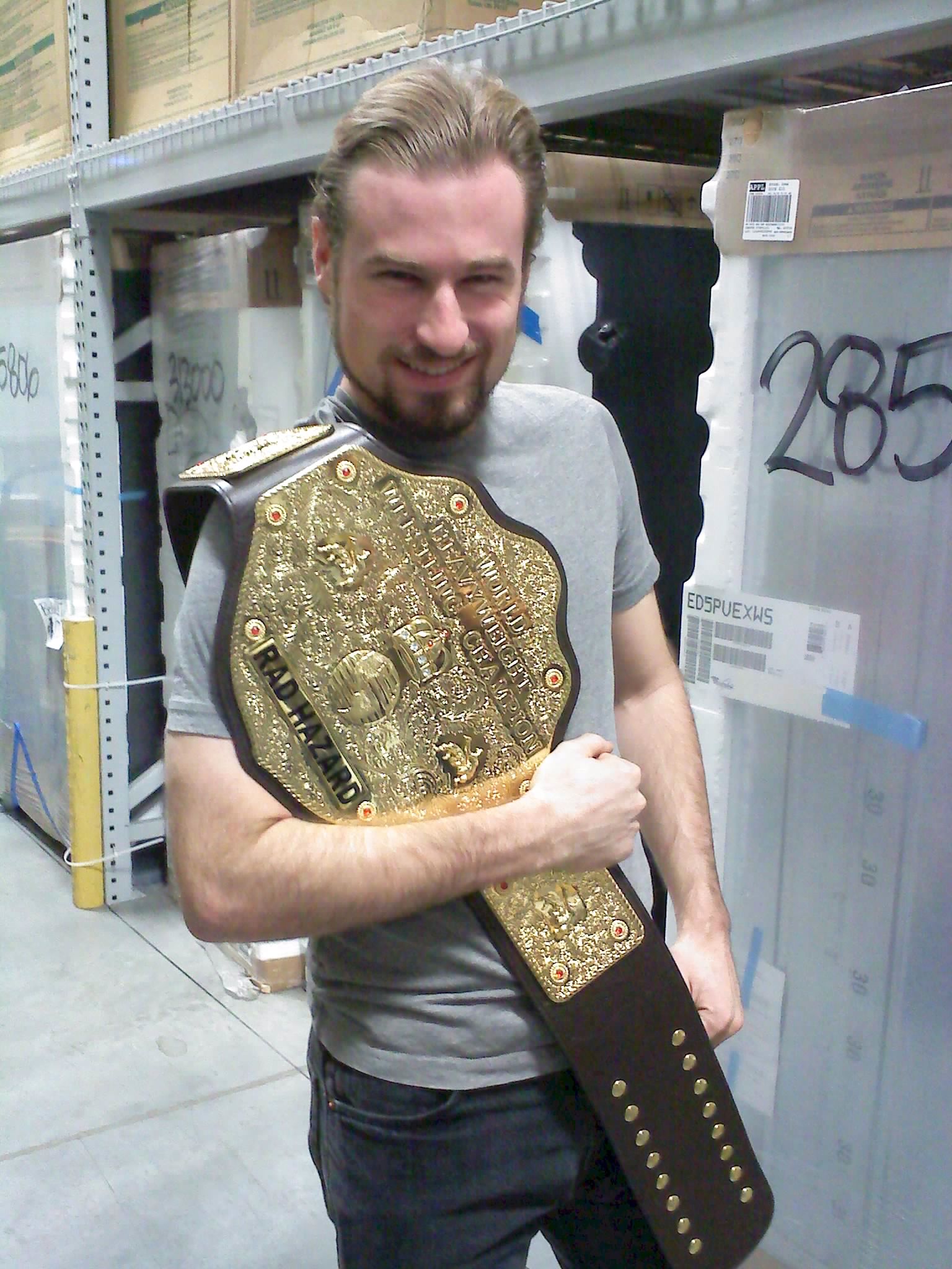 Rad Hazard Holding The Bbw World Championship Belt Rad Hazard Holding The Bbw World Championship Belt