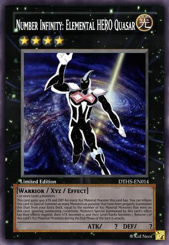 Number Infinity Elemental Hero Quasar Yu Gi Oh Card Maker Wiki Fandom