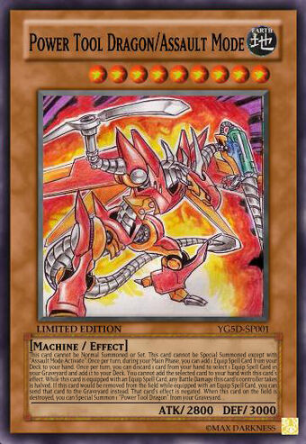 Power Tool Dragon Assault Mode Yu Gi Oh Card Maker Wiki Fandom