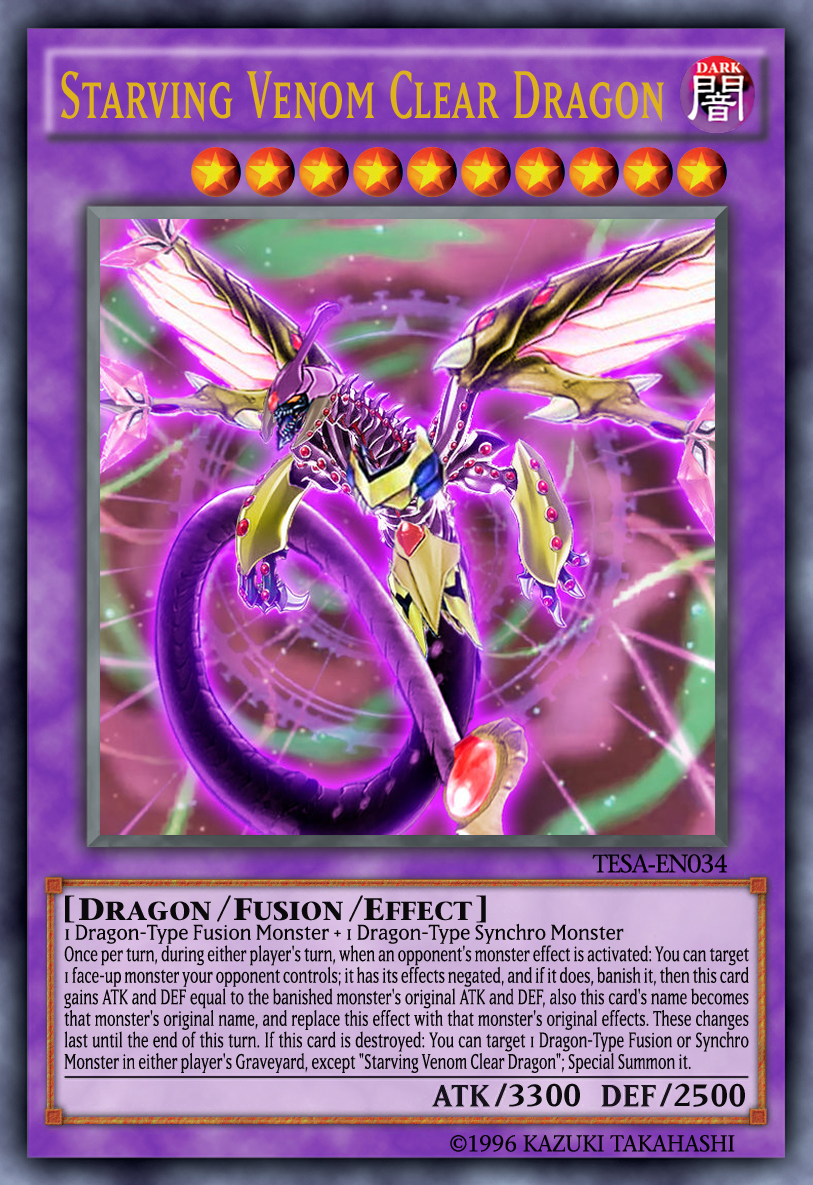 Starving Venom Clear Dragon | Yu-Gi-Oh Card Maker Wiki | FANDOM powered