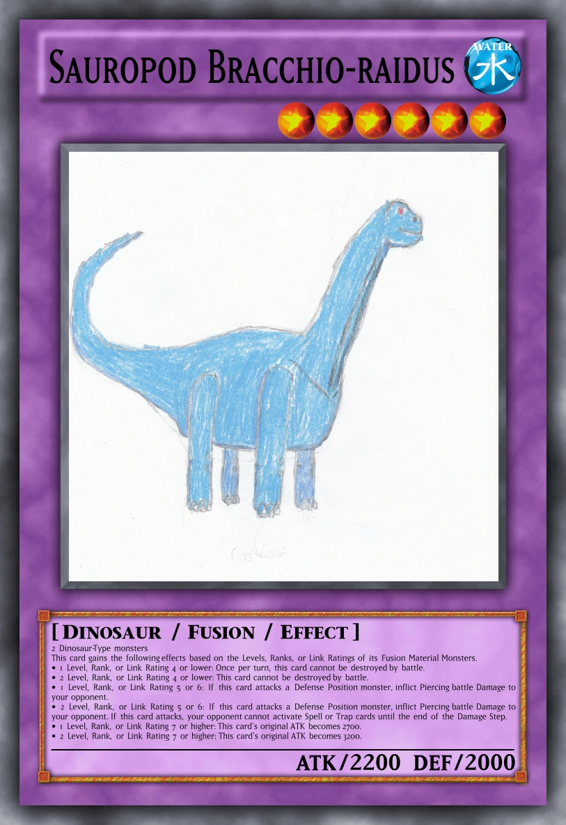 Sauropod Bracchioraidus YuGiOh Card Maker Wiki FANDOM powered by