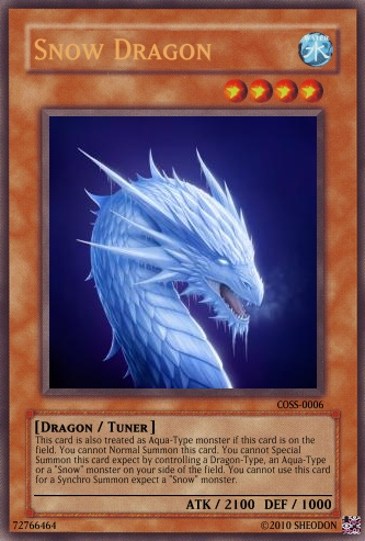 snow dragon yu gi oh card maker wiki fandom powered by photo card maker templates