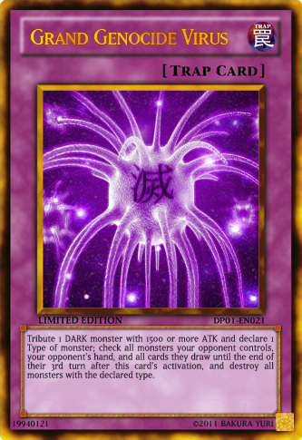 grand genocide virus yu gi oh card maker wiki fandom endless cards