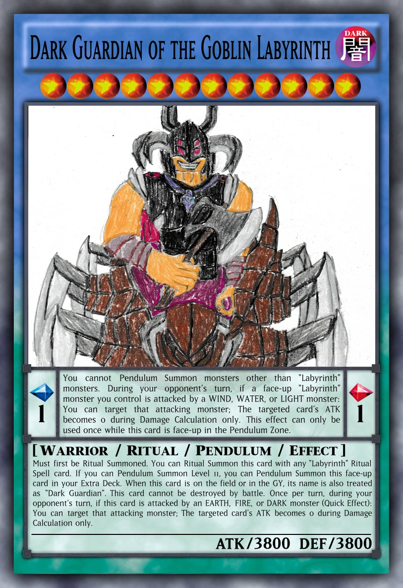 Dark Guardian of the Goblin Labyrinth YuGiOh Card Maker Wiki Fandom