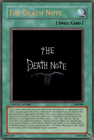 the death note yu gi oh card maker wiki fandom powered notecard maker