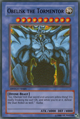 obelisk the abridged tormentor yu gi oh card maker photo card maker templates