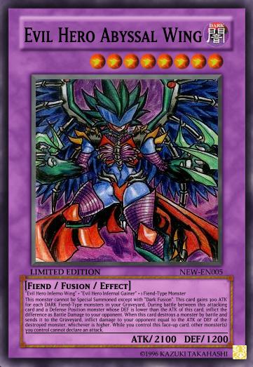 Evil HERO Abyssal Wing | Yu-Gi-Oh Card Maker Wiki | FANDOM Evil HERO Abyssal Wing | Yu-Gi-Oh Card Maker Wiki | FANDOM