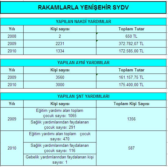 Rakamlarla SYDV