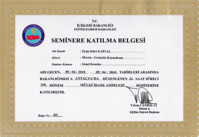 Seminere Katılma Belgesi2