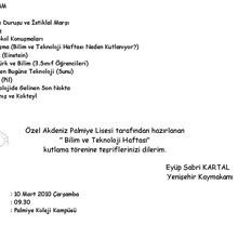 bilim ve teknoloji haftasi yenisehir