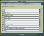Chat shortcut configuration