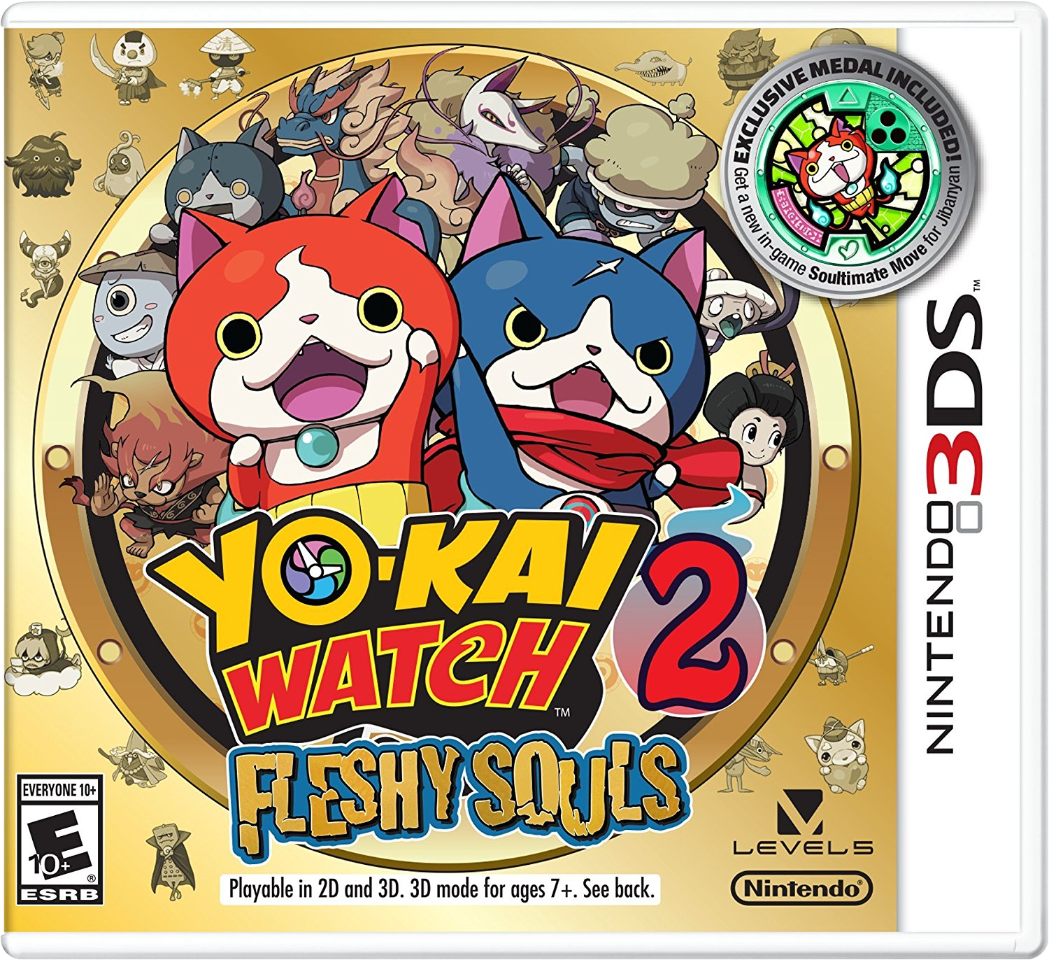 Yokai Watch 3 TEMPURA Youkai specter w/Tomnyan medal Nintendo 3DS Japanese  ver.