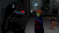 Miss Martian lets Cheshire escape