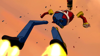 Toyman's robot blown to smithereens