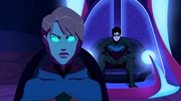 Miss Martian and Nightwing look for the team