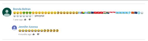 User commented emoji spam