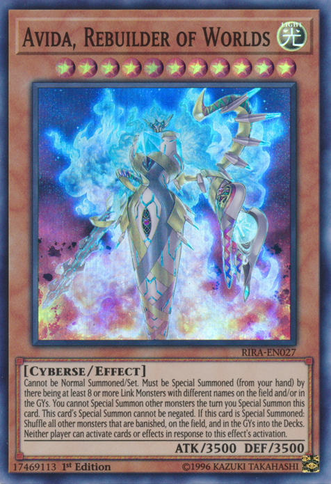 Japanese Yugioh RIRA-JP027 Avida Secret Rebuilder of Worlds