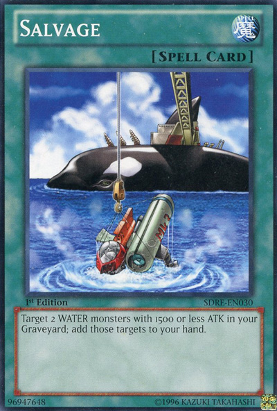 salvage water cards card deck yugioh yu gi oh whale sd23 wikia need errata wiki tag deutsch emperor sdre 1e