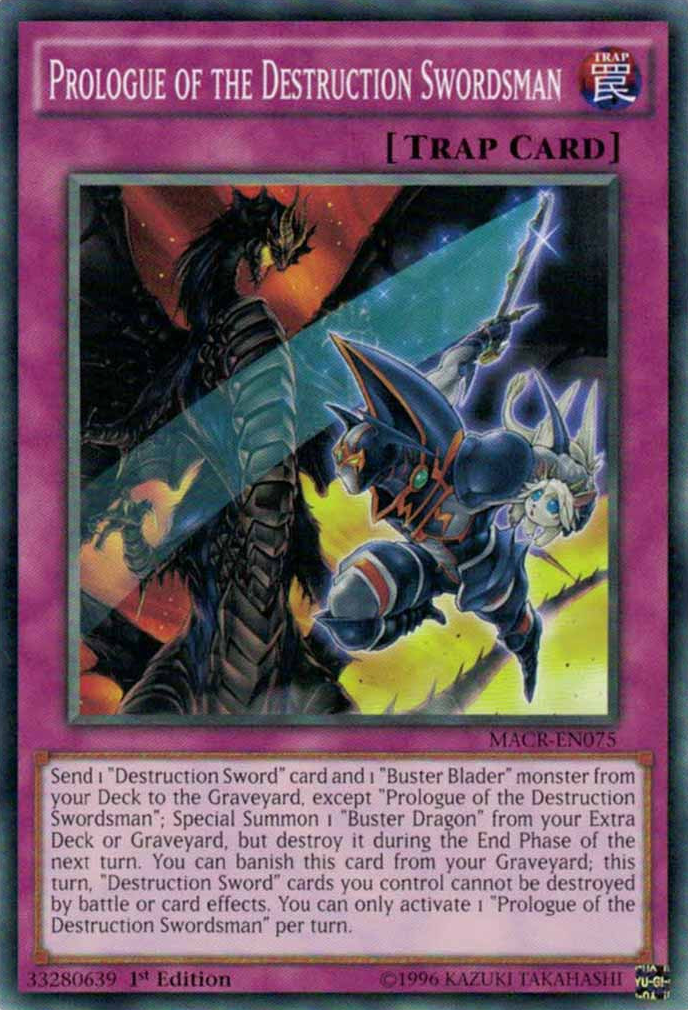 destruction blader swordsman prologue yugioh macr en075 gi