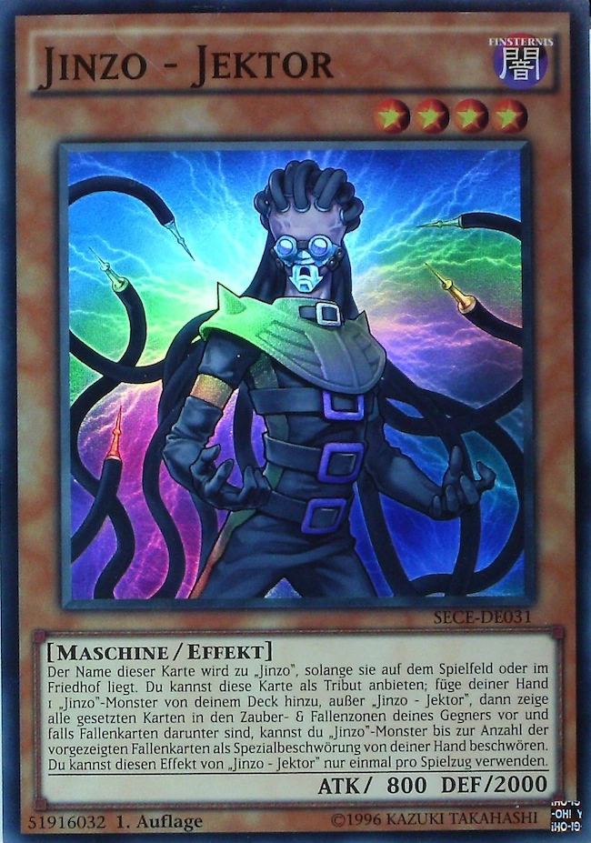Carte Yu-Gi-Oh! Jinzo BP01-FR003 1ère Édition Black Rare Française